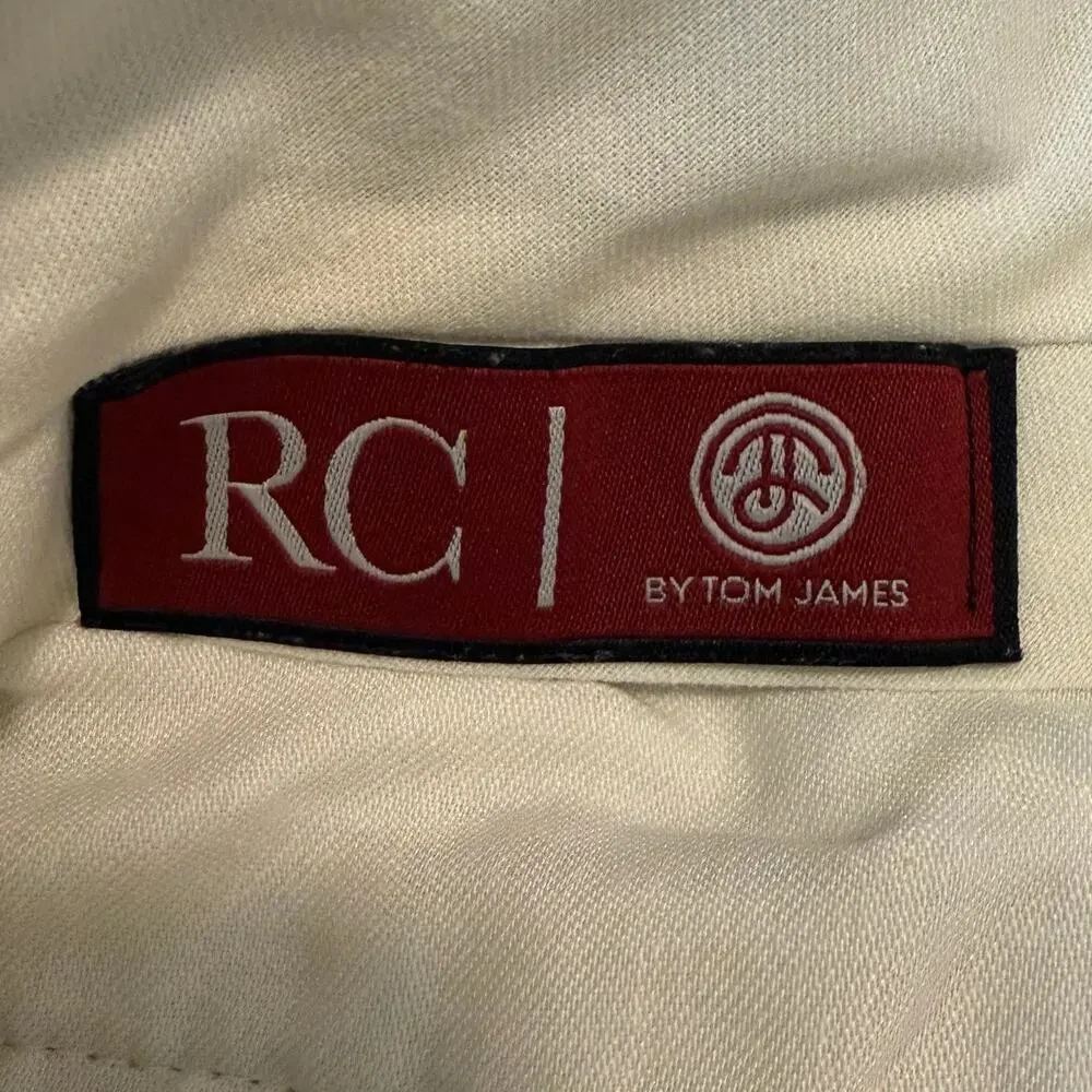 RC Tom James Flat Front Shorts Cream Beige Mens 38